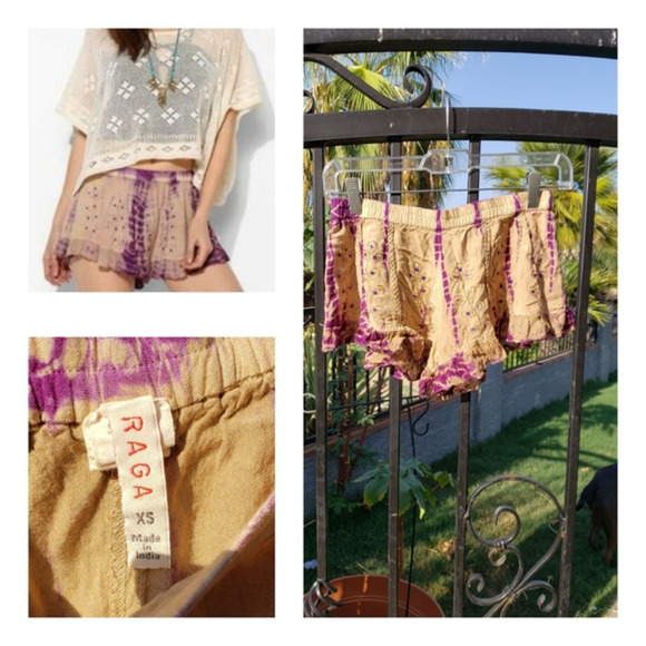 Raga Festival‎ Shorts Purple Tie Dye Boho - Picture 1 of 1
